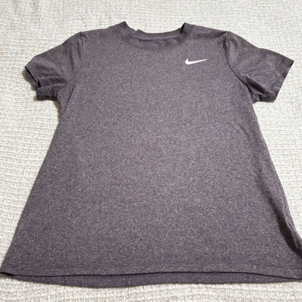 Nike Dri-Fit Tee M Purple Heather Athletic Running Workout Performance Top M